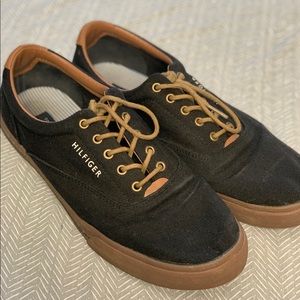 Tommy Hilfiger Black Canvas Sneakers